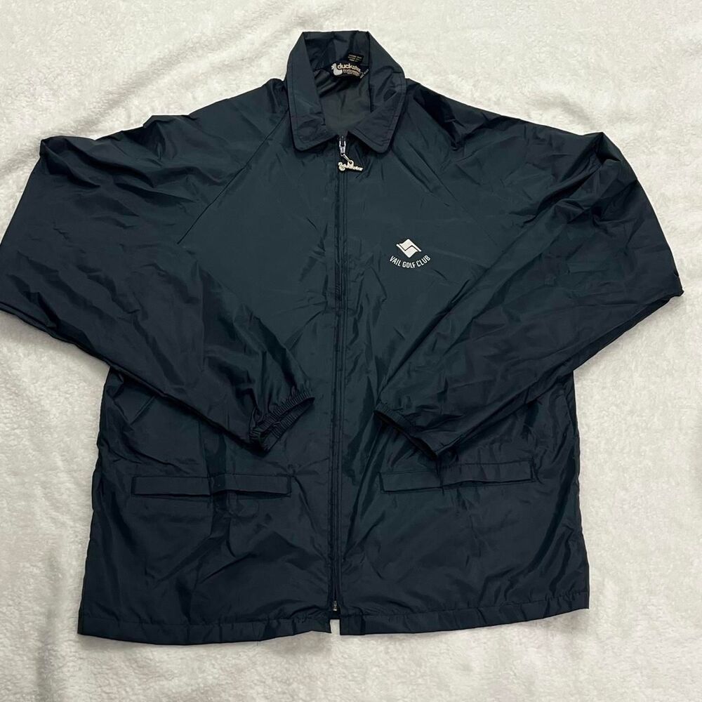 Vintage 1980s Duckster ProGroup nylon golf Vail Golf Club windbreaker jacket Men